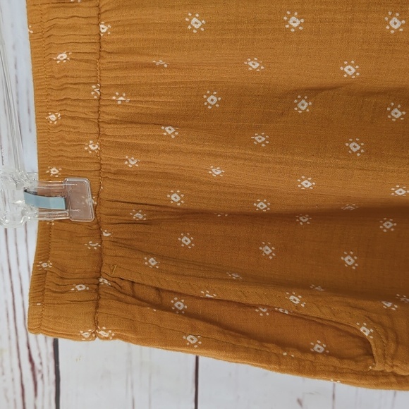 Wonderly Gold Gauze Wide Leg Pants Flowy Boho Lagenlook Plus Size 1X NWT Beachy - Picture 7 of 15